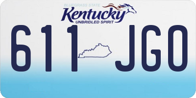 KY license plate 611JGO
