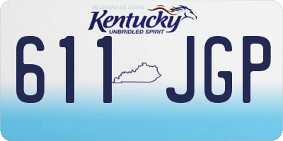 KY license plate 611JGP