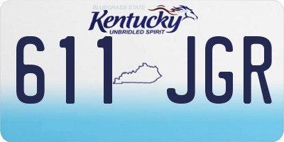 KY license plate 611JGR