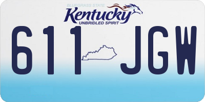 KY license plate 611JGW
