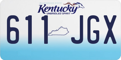 KY license plate 611JGX