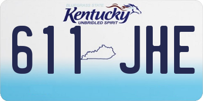 KY license plate 611JHE