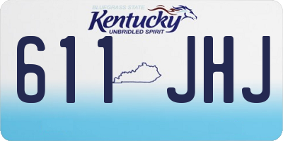 KY license plate 611JHJ