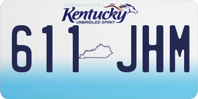 KY license plate 611JHM