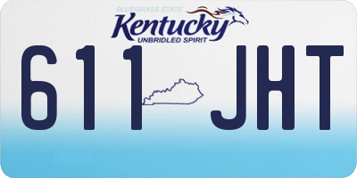 KY license plate 611JHT
