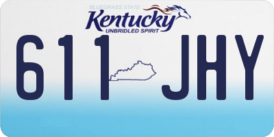 KY license plate 611JHY