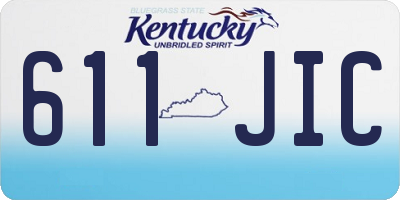 KY license plate 611JIC