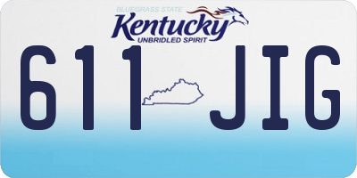 KY license plate 611JIG
