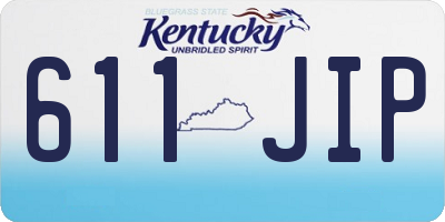 KY license plate 611JIP