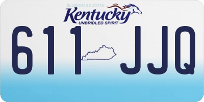 KY license plate 611JJQ