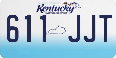 KY license plate 611JJT