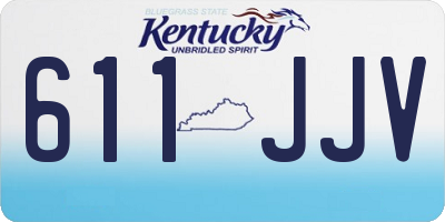 KY license plate 611JJV