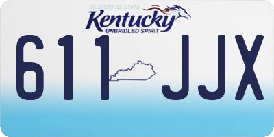 KY license plate 611JJX