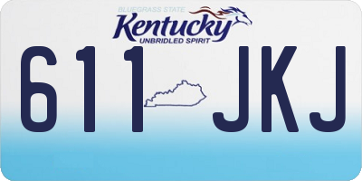 KY license plate 611JKJ