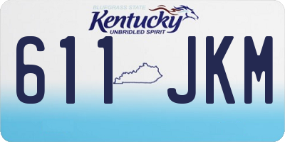 KY license plate 611JKM