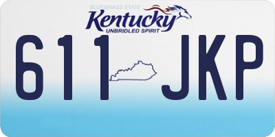 KY license plate 611JKP