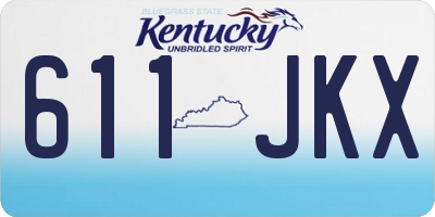 KY license plate 611JKX