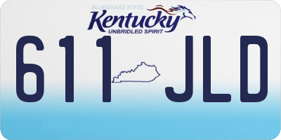 KY license plate 611JLD