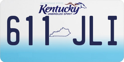 KY license plate 611JLI