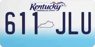 KY license plate 611JLU