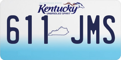 KY license plate 611JMS