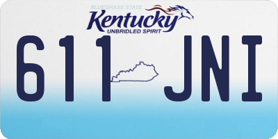 KY license plate 611JNI