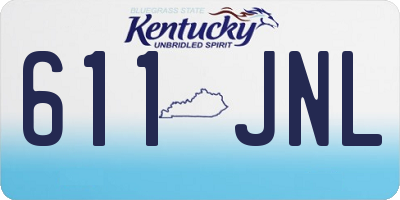 KY license plate 611JNL