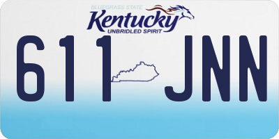 KY license plate 611JNN