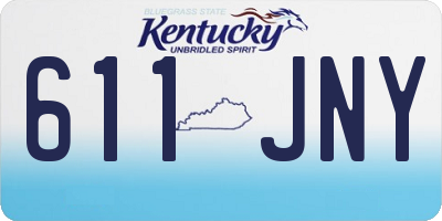 KY license plate 611JNY