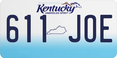 KY license plate 611JOE
