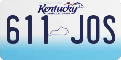 KY license plate 611JOS