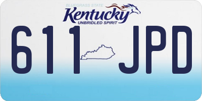 KY license plate 611JPD