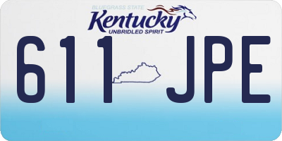 KY license plate 611JPE