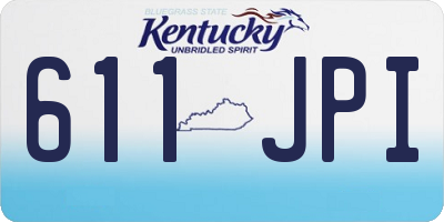 KY license plate 611JPI
