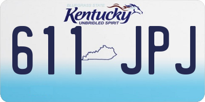 KY license plate 611JPJ