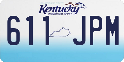 KY license plate 611JPM