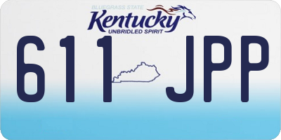 KY license plate 611JPP