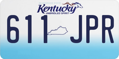 KY license plate 611JPR