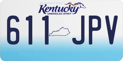 KY license plate 611JPV