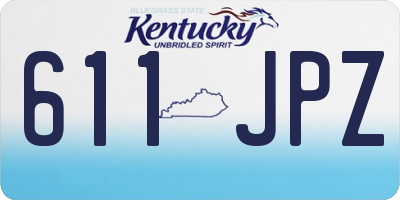 KY license plate 611JPZ