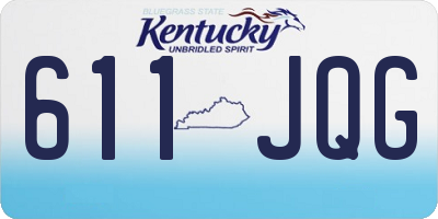 KY license plate 611JQG