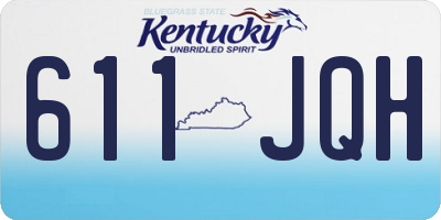 KY license plate 611JQH