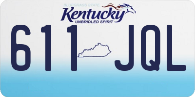 KY license plate 611JQL