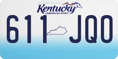 KY license plate 611JQO