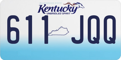 KY license plate 611JQQ