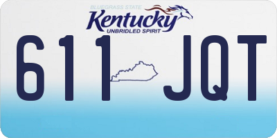 KY license plate 611JQT