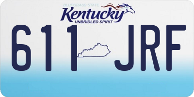 KY license plate 611JRF