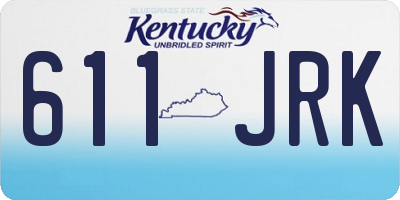 KY license plate 611JRK