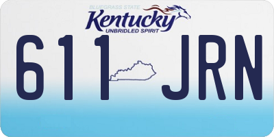 KY license plate 611JRN