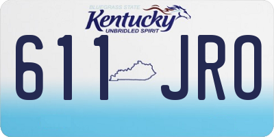 KY license plate 611JRO